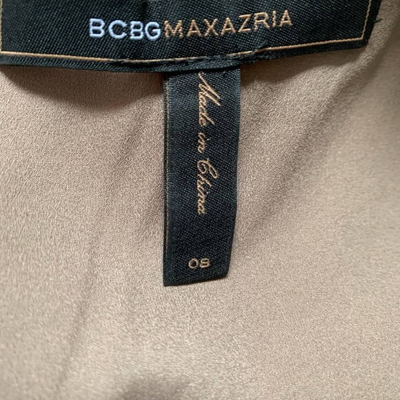 BCBG MaxAzria Latte EVANGELINE One Shoulder Dress Size 8 - Picture 4 of 5